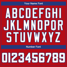 Load image into Gallery viewer, Custom Red White-Royal Authentic Baseball Jersey