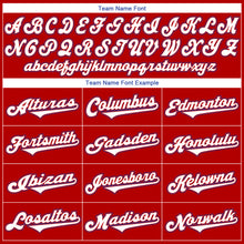 Загрузить изображение в средство просмотра галереи, Custom Red White-Royal Authentic Throwback Rib-Knit Baseball Jersey Shirt