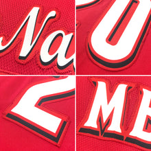 Загрузить изображение в средство просмотра галереи, Custom Red White-Royal Authentic Throwback Rib-Knit Baseball Jersey Shirt