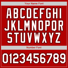 Load image into Gallery viewer, Custom Red White-Black Authentic Baseball Jersey