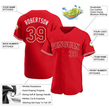 Load image into Gallery viewer, Custom Red Red-White Authentic Baseball Jersey