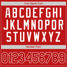 Load image into Gallery viewer, Custom Red Red-White Authentic Baseball Jersey