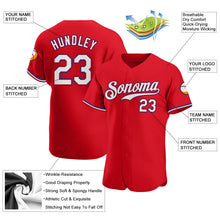 Laden Sie das Bild in den Galerie-Viewer, Custom Red White-Royal Authentic Baseball Jersey
