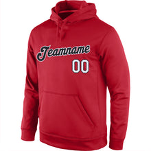 Загрузить изображение в средство просмотра галереи, Custom Stitched Red Black-White Sports Pullover Sweatshirt Hoodie