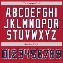 Laden Sie das Bild in den Galerie-Viewer, Custom Stitched Red Navy-White Sports Pullover Sweatshirt Hoodie