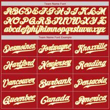 Charger l'image dans la galerie, Custom Red White-Gold Authentic Baseball Jersey