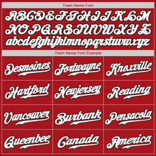 Загрузить изображение в средство просмотра галереи, Custom Red White-Black Authentic Baseball Jersey