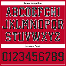 Загрузить изображение в средство просмотра галереи, Custom Red Black-White Stitched Adjustable Snapback Hat