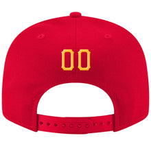 Charger l'image dans la galerie, Custom Red Gold-White Stitched Adjustable Snapback Hat