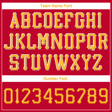 Charger l'image dans la galerie, Custom Red Gold-White Stitched Adjustable Snapback Hat