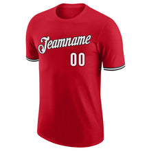 Laden Sie das Bild in den Galerie-Viewer, Custom Red White-Black Performance T-Shirt