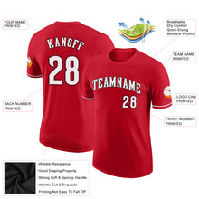 Load image into Gallery viewer, Custom Red White-Black Performance T-Shirt