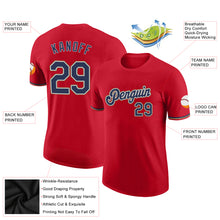 Load image into Gallery viewer, Custom Red Navy-Old Gold Performance T-Shirt