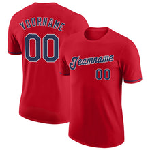Load image into Gallery viewer, Custom Red Navy-White Performance T-Shirt