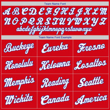 Загрузить изображение в средство просмотра галереи, Custom Red White-Royal Authentic Throwback Rib-Knit Baseball Jersey Shirt