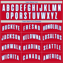 Загрузить изображение в средство просмотра галереи, Custom Red White-Royal Authentic Throwback Rib-Knit Baseball Jersey Shirt