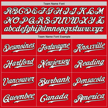 Загрузить изображение в средство просмотра галереи, Custom Red White-Black Authentic Throwback Rib-Knit Baseball Jersey Shirt