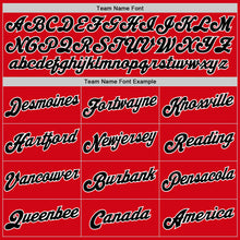 Загрузить изображение в средство просмотра галереи, Custom Red White-Black Authentic Throwback Rib-Knit Baseball Jersey Shirt