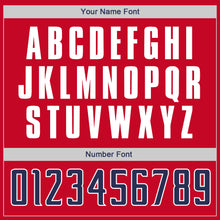 Загрузить изображение в средство просмотра галереи, Custom Red Navy-White Authentic Throwback Rib-Knit Baseball Jersey Shirt