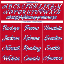 Загрузить изображение в средство просмотра галереи, Custom Red White-Royal Authentic Throwback Rib-Knit Baseball Jersey Shirt