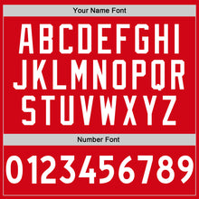 Загрузить изображение в средство просмотра галереи, Custom Red White-Navy Authentic Throwback Rib-Knit Baseball Jersey Shirt