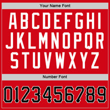 Загрузить изображение в средство просмотра галереи, Custom Red Black-White Authentic Throwback Rib-Knit Baseball Jersey Shirt