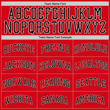 Загрузить изображение в средство просмотра галереи, Custom Red Black-White Authentic Throwback Rib-Knit Baseball Jersey Shirt