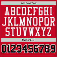 Загрузить изображение в средство просмотра галереи, Custom Red Black-White Authentic Throwback Rib-Knit Baseball Jersey Shirt