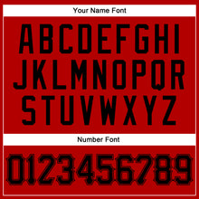 Load image into Gallery viewer, Custom Red Black Authentic Baseball Jersey