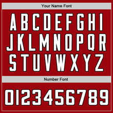 Load image into Gallery viewer, Custom Red White-Black Authentic Baseball Jersey