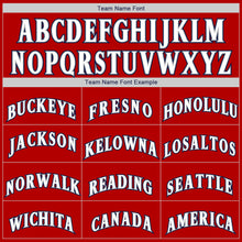 Load image into Gallery viewer, Custom Red Navy-White Authentic Baseball Jersey