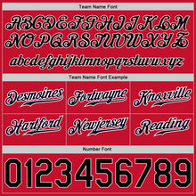 Charger l'image dans la galerie, Custom Red Black-White Authentic Throwback Basketball Shorts