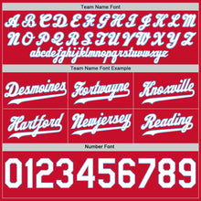 Laden Sie das Bild in den Galerie-Viewer, Custom Red White-Light Blue Authentic Throwback Basketball Shorts