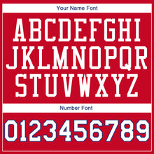 Laden Sie das Bild in den Galerie-Viewer, Custom Red White-Royal Authentic Throwback Basketball Jersey