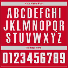 Загрузить изображение в средство просмотра галереи, Custom Red White-Gray Authentic Throwback Basketball Jersey