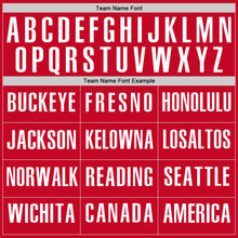 Charger l'image dans la galerie, Custom Red White-Black Authentic Throwback Basketball Jersey