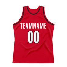 Charger l'image dans la galerie, Custom Red White-Black Authentic Throwback Basketball Jersey