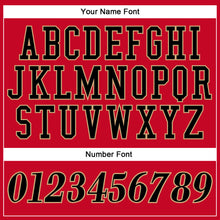 Load image into Gallery viewer, Custom Red Black-Old Gold Authentic Throwback Basketball Jersey