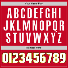 Загрузить изображение в средство просмотра галереи, Custom Red White-Gold Authentic Throwback Basketball Jersey