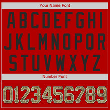 Загрузить изображение в средство просмотра галереи, Custom Red Camo-Black Authentic Throwback Basketball Jersey