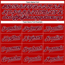 Load image into Gallery viewer, Custom Red Red-Navy Authentic Baseball Jersey