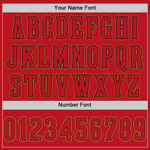 Load image into Gallery viewer, Custom Red Red-Black Authentic Baseball Jersey