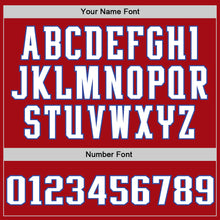 Load image into Gallery viewer, Custom Red White-Royal Authentic Baseball Jersey