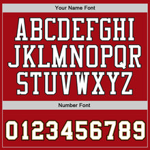 Load image into Gallery viewer, Custom Red White-Old Gold Authentic Baseball Jersey