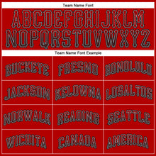 Load image into Gallery viewer, Custom Red Black-Gray Authentic Drift Fashion Baseball Jersey