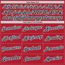 Load image into Gallery viewer, Custom Stitched Red Navy-Old Gold Sports Pullover Sweatshirt Hoodie