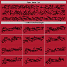 Load image into Gallery viewer, Custom Stitched Red Red-Black Sports Pullover Sweatshirt Hoodie