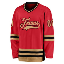 Charger l'image dans la galerie, Custom Red Old Gold-Black Hockey Jersey