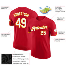 Загрузить изображение в средство просмотра галереи, Custom Red White-Gold Performance T-Shirt