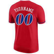Load image into Gallery viewer, Custom Red Royal-White Performance T-Shirt